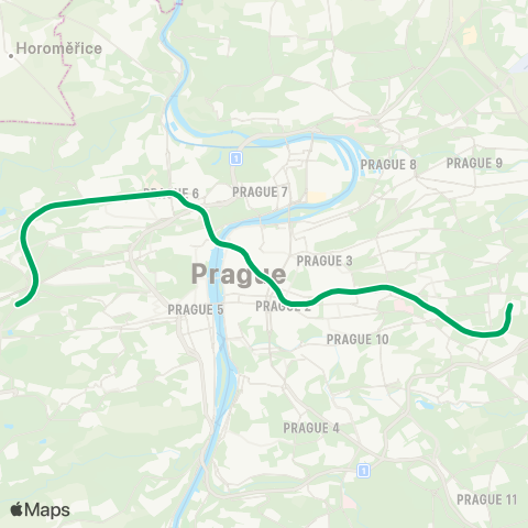 PID Nemocnice Motol - Petřiny - Skalka - Depo Hostivař map