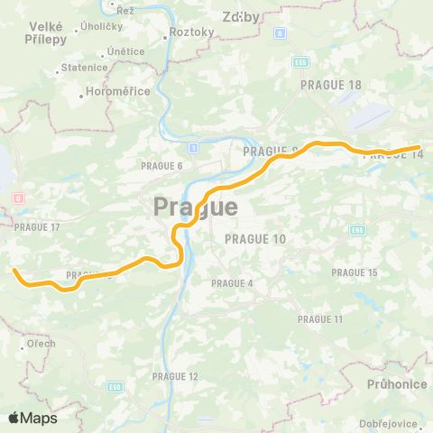 PID Zličín - Černý Most map