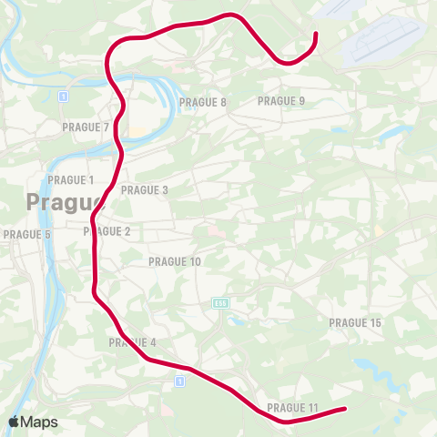 PID Letňany - Ládví - Háje map