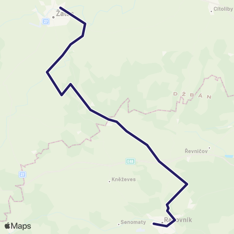 PID Rakovník - Lužná U Rakovníka - Deštnice - Žatec ( - Chomutov - Jirkov) map