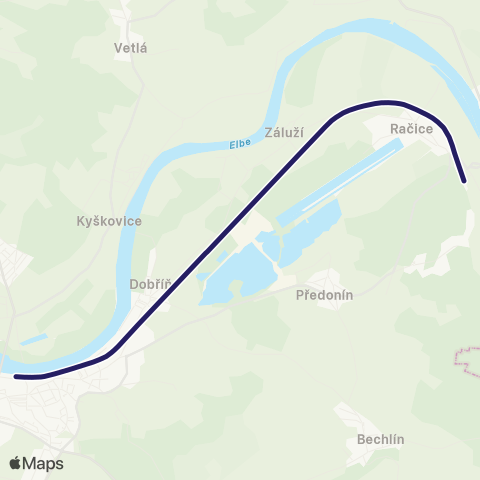 PID Hněvice - Roudnice Nad Labem ( - Ústí Nad Labem - Děčín) map