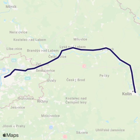 PID Praha - Čelákovice - Lysá Nad Labem - Nymburk - Kolín map