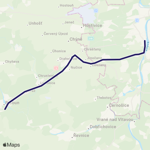 PID Praha - Rudná U Prahy - Beroun map