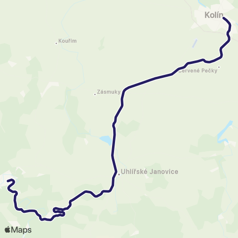PID Kolín - Bečváry - Ledečko - Sázava map