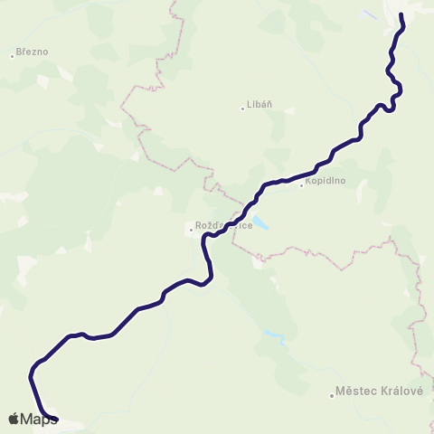 PID Nymburk - Křinec - Kopidlno - Jičín map