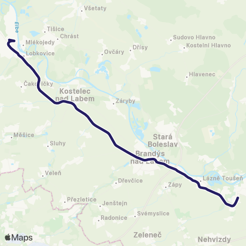 PID Čelákovice - Brandýs Nad Labem - Neratovice map