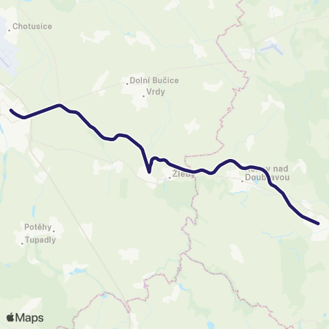 PID Čáslav - Třemošnice map
