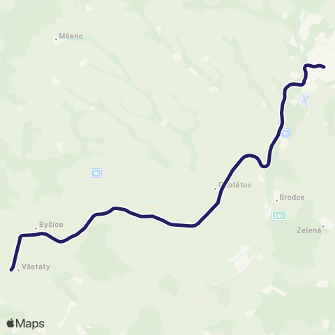 PID Všetaty - Mladá Boleslav map