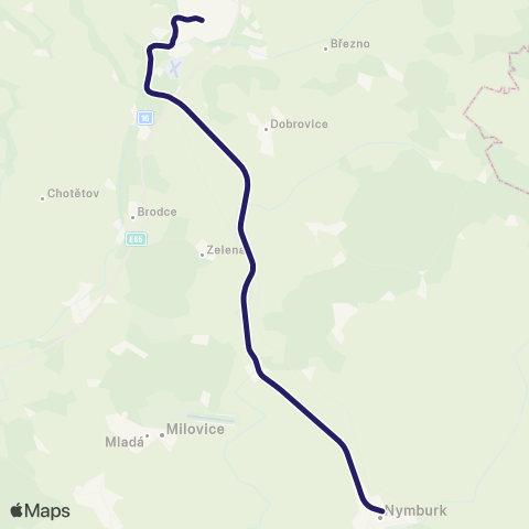 PID Nymburk - Mladá Boleslav map