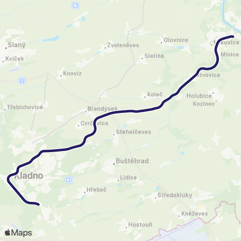PID Kladno - Kralupy Nad Vltavou map