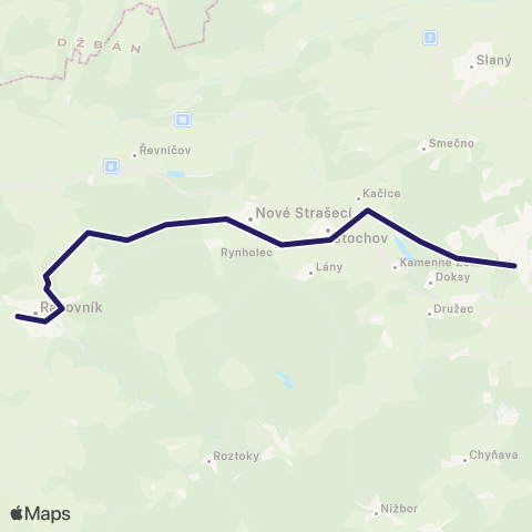 PID Kladno - Lužná U Rakovníka - Rakovník map