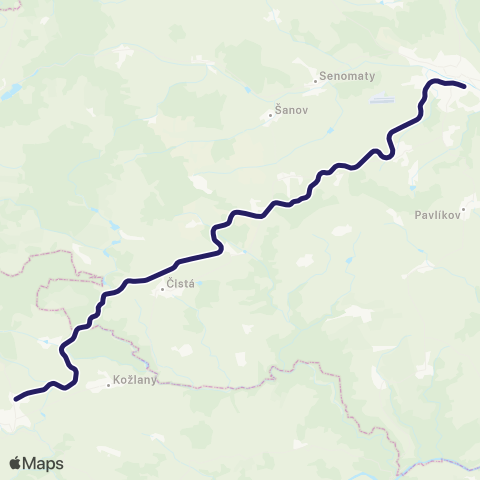 PID Rakovník - Čistá - Kralovice U Rakovníka map