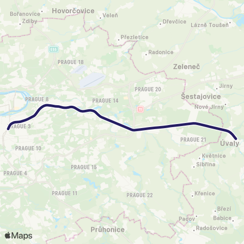 PID Praha - Úvaly map