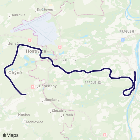 PID Praha - Hostivice - Rudná U Prahy map