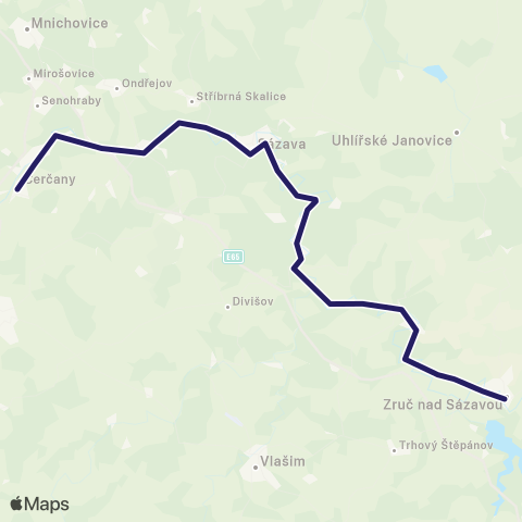 PID Čerčany - Sázava - Ledečko - Zruč Nad Sázavou map