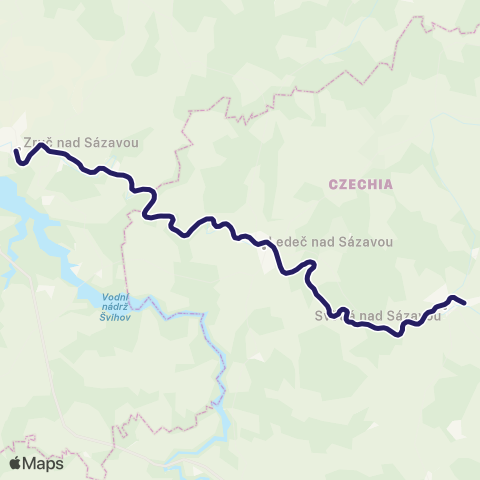 PID Zruč Nad Sázavou - Ledeč Nad Sázavou - Světlá Nad Sázavou map