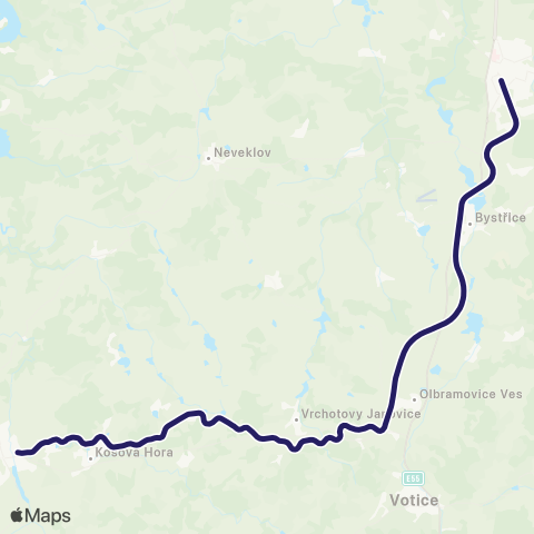 PID Benešov U Prahy - Olbramovice - Sedlčany map