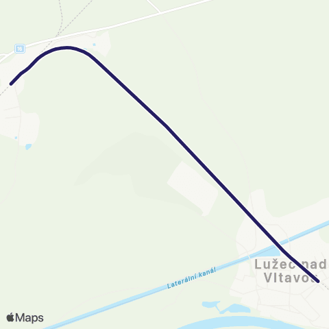 PID Vraňany - Lužec Nad Vltavou map