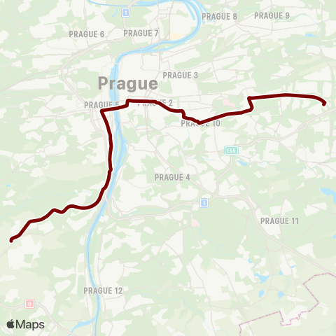PID Slivenec - Kubánské Náměstí map
