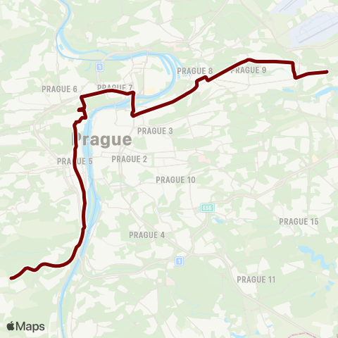 PID Lehovec - Sídliště Barrandov map