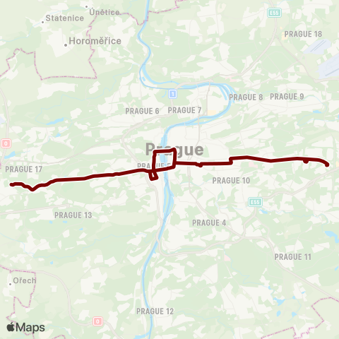 PID Sídliště Řepy - Kotlářka - Ústřední Dílny Dopravního Podniku map