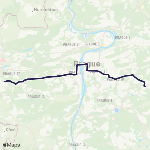 PID Sídliště Řepy - Zahradní Město map