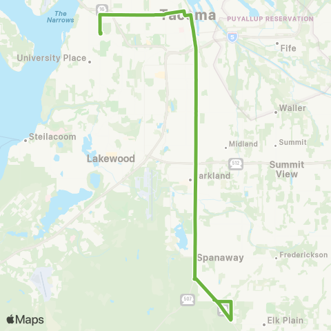 Pierce Transit 6th Ave / Pacific Ave map