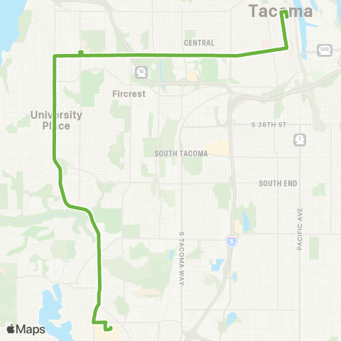 Pierce Transit S 19th St / Bridgeport map