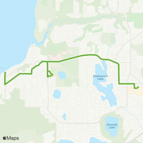 Pierce Transit Steilacoom map
