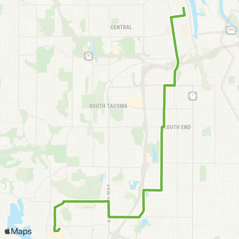 Pierce Transit Sheridan / M St map