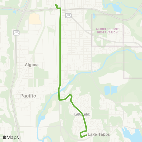 Pierce Transit Lakeland Hills Express map