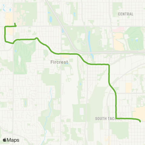 Pierce Transit Fircrest / TCC map
