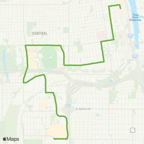 Pierce Transit Union / S 19th St / Hilltop map