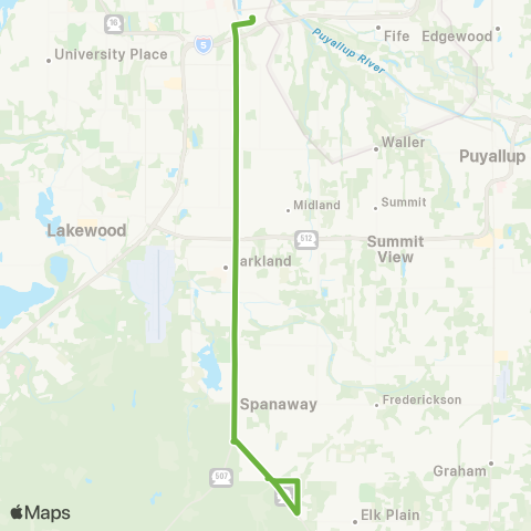 Pierce Transit Stream Tds / Spanaway TC map