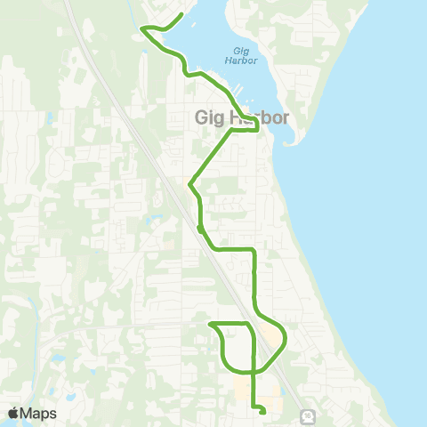 Pierce Transit Gig Harbor Waterfront Connector map