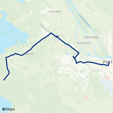 Porin joukkoliikenne Makholma map