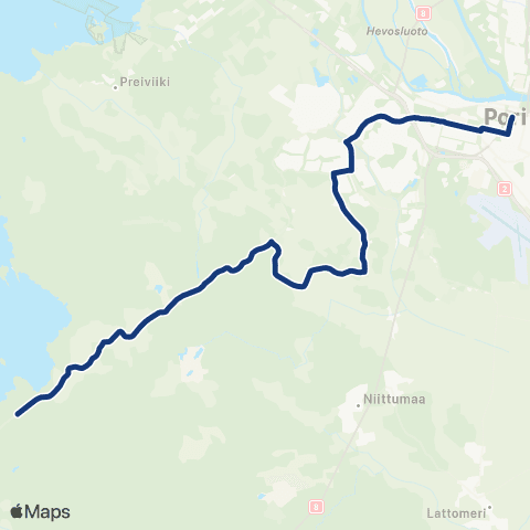Porin joukkoliikenne Viasvesi map