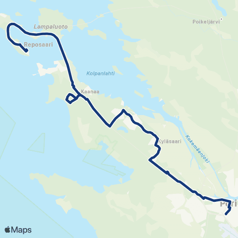 Porin joukkoliikenne Yyteri map