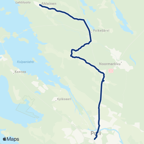 Porin joukkoliikenne Ahlainen map