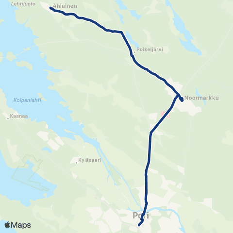 Porin joukkoliikenne Ahlainen map