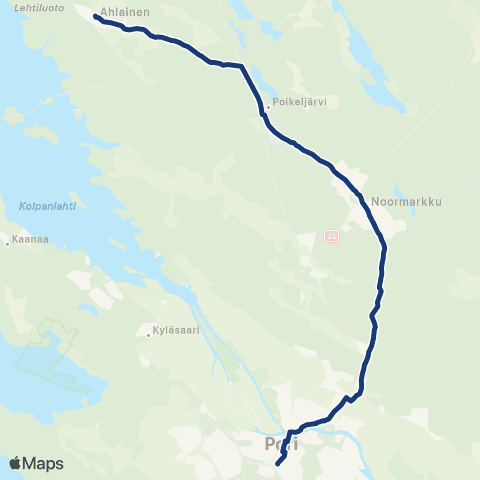 Porin joukkoliikenne Ahlainen map
