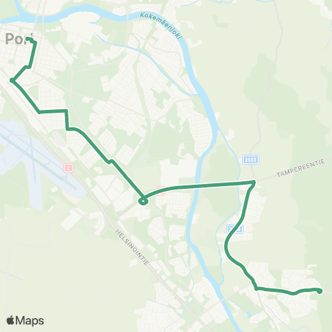 Porin joukkoliikenne Mynsteri-Krapisto map