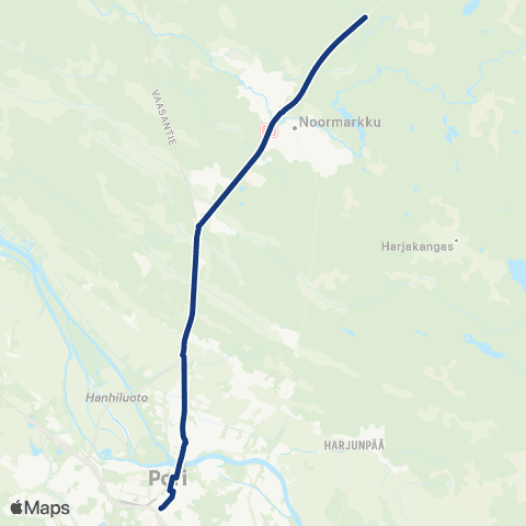 Porin joukkoliikenne Kankaanpää-Pomarkku-Noormarkku th-Pori map