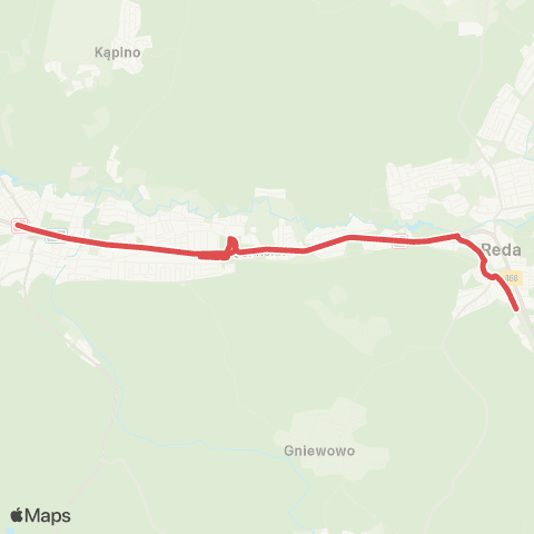 PKP SKM Trójmiasto Gdańsk Śródmieście — Gdynia Cisowa (— Wejherowo — Lębork) (Zastępcza Komunikacja Autobusowa) map