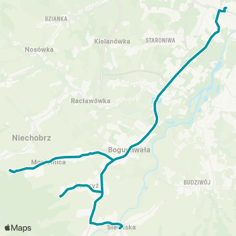 PKS w Rzeszowie Rzeszów D.A. - Boguchwała - Siedliska map