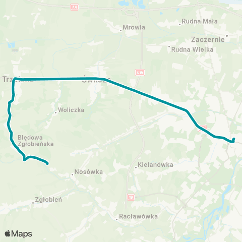 PKS w Rzeszowie Rzeszów D.A. - Świlcza - Nosówka map