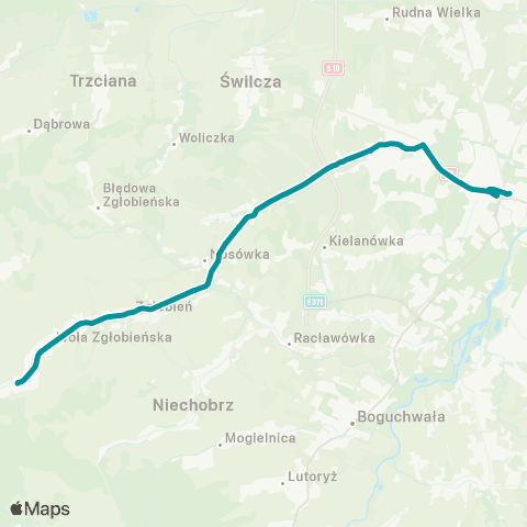 PKS w Rzeszowie Rzeszów D.A. - Nosówka - Wola Zgłobieńska map