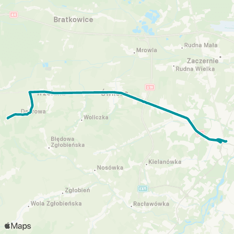 PKS w Rzeszowie Rzeszów D.A. - Świlcza - Dąbrowa map