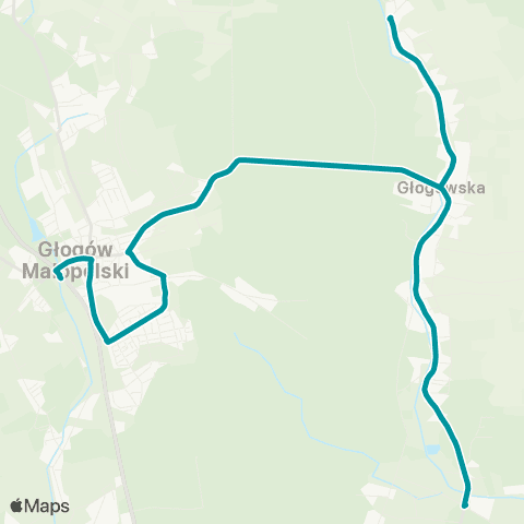 PKS w Rzeszowie Głogów Młp. - Tajęcina Piaski map