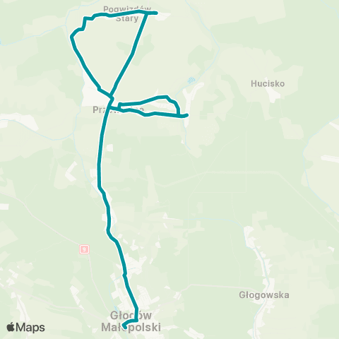 PKS w Rzeszowie Głogów Młp. - Hucisko map